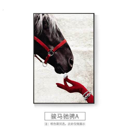 马玄关装饰画过道装饰画壁画走廊墙画现代简约墙壁挂画轻奢晶瓷画