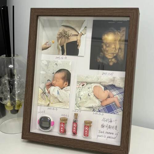 肚脐脐带储存瓶胎毛收藏盒纪念品自制保存盒收藏瓶收纳手足印相框