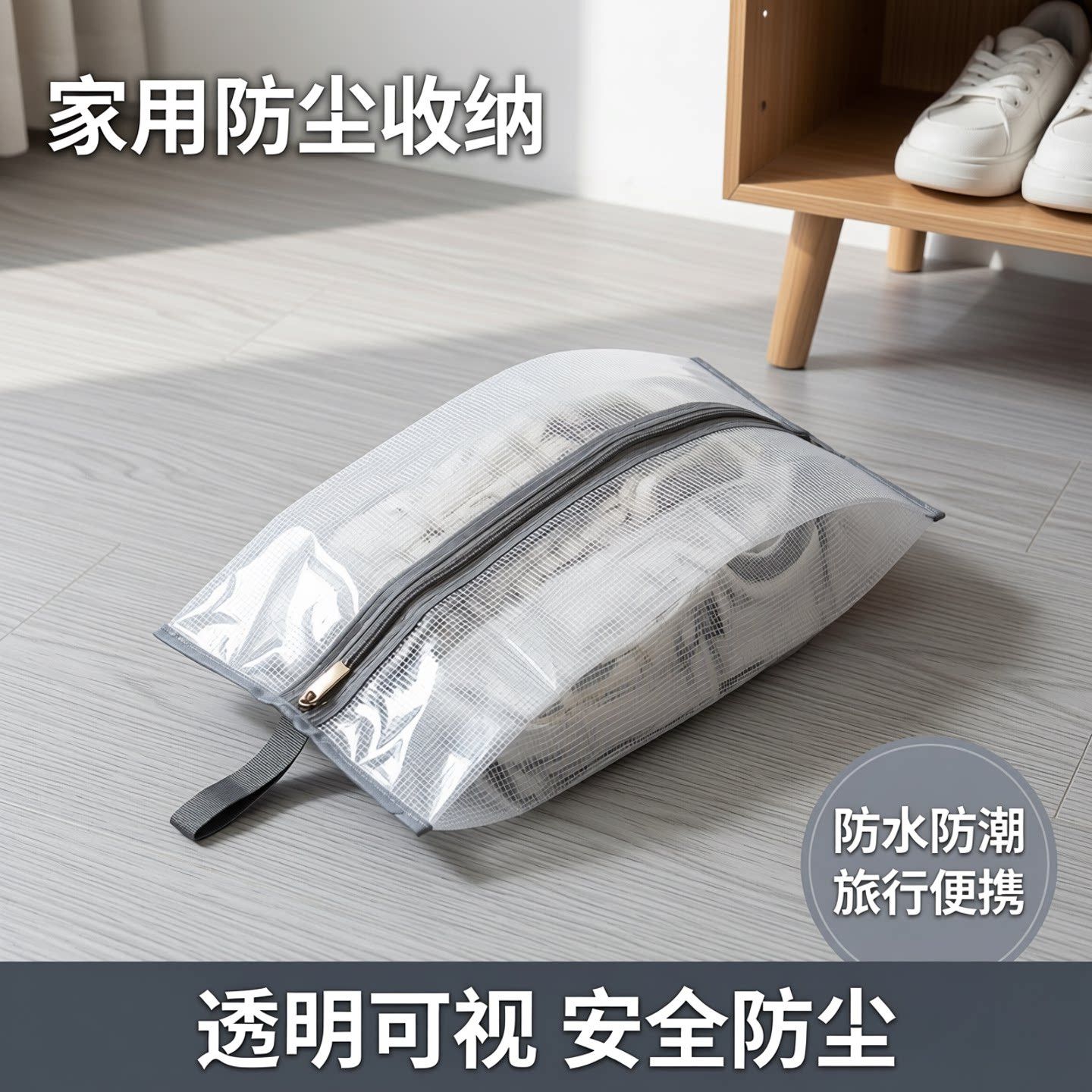 鞋子收纳袋家用防尘PVC透