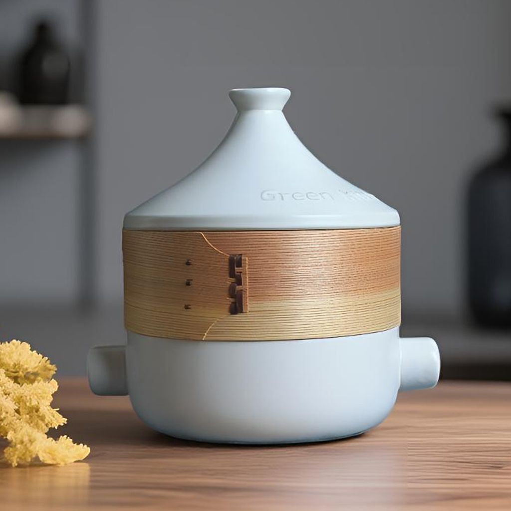 砂锅带蒸笼屉的小陶瓷家用