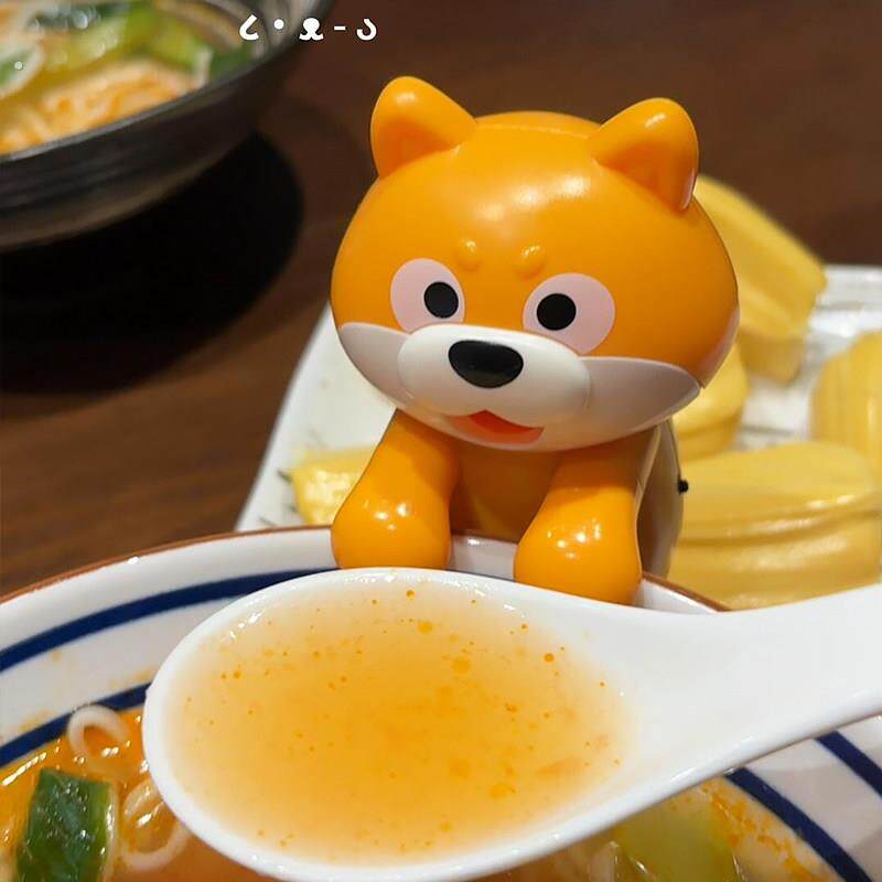 饭搭子小狗宝宝吹饭凉饭神器风扇可爱随身带可挂杯吹热水桌面摆件