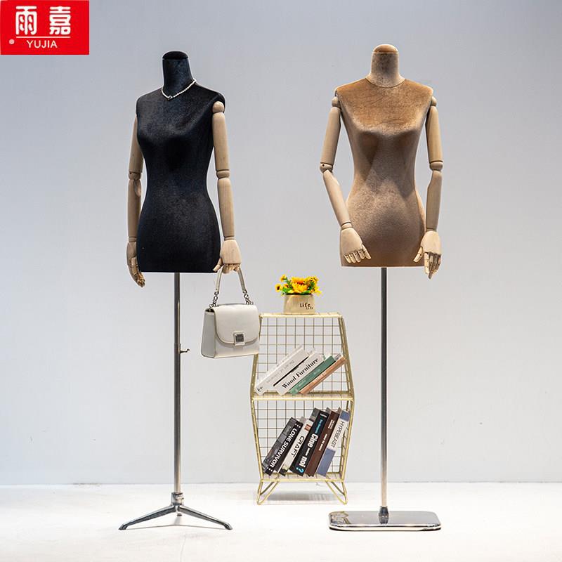 婚纱店旗袍秀禾礼服专用展示架子模特道具女半身人体女装衣服假人