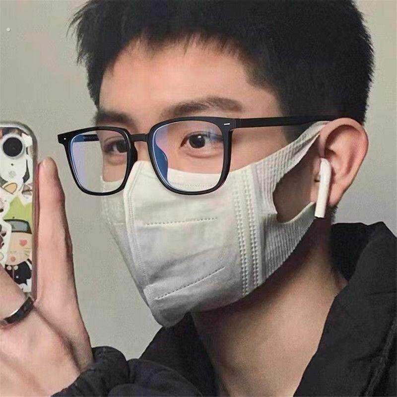 防蓝光辐射眼镜近视男款黑框眼镜可配度数男女同款韩版潮大脸显瘦