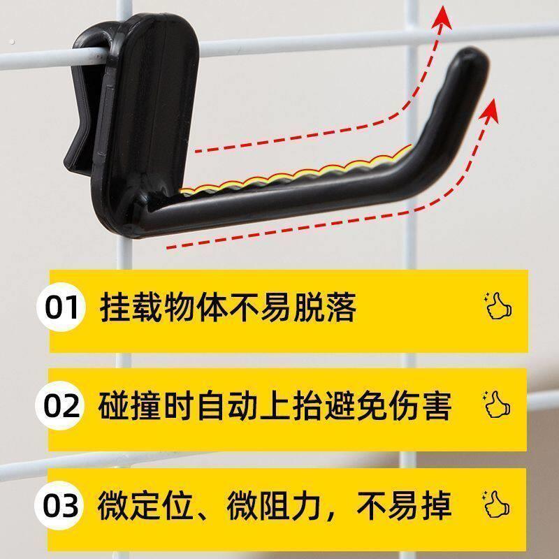 新款通用网片网格挂钩铁丝网菱形网格子挂勾超市夜市陈列展示钩子