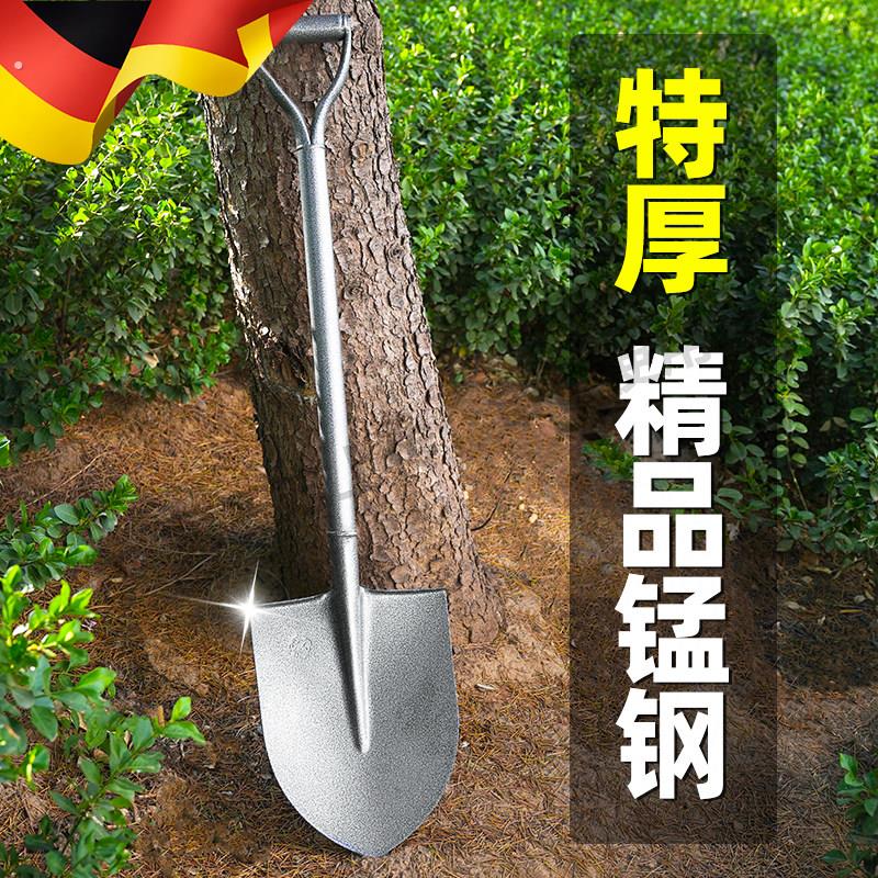 锰钢铁锹大铁锨家种菜工兵铲工具铲户外铲子车载铲撬挖土小神器沙