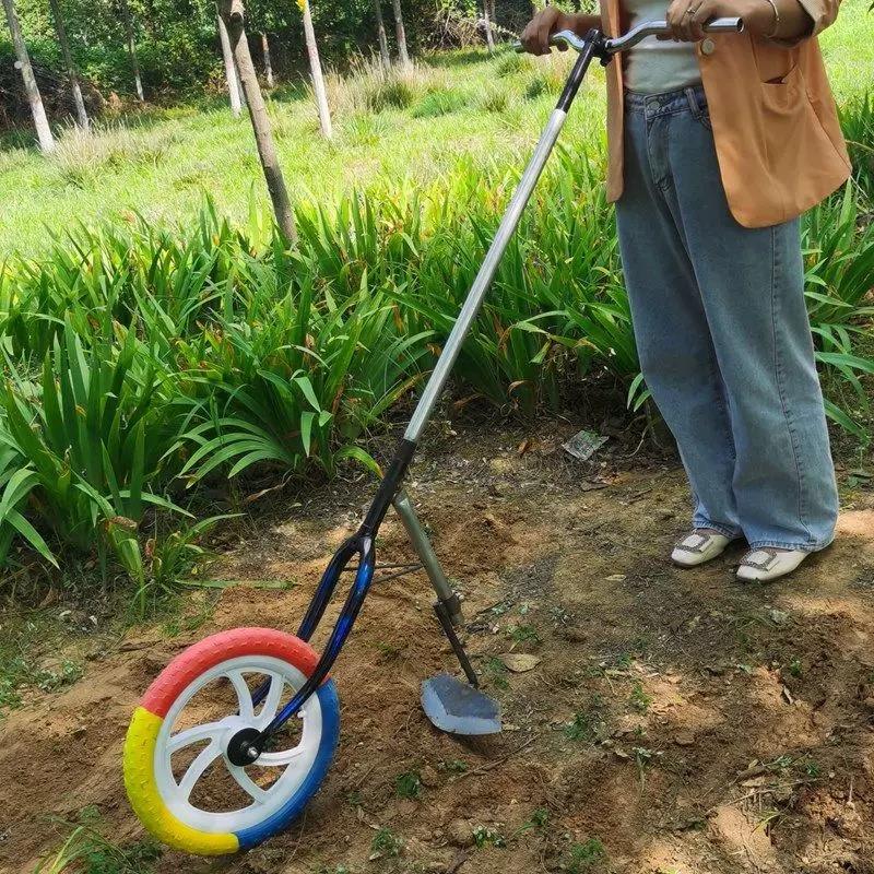 除草神器小型农具 手推耘锄果园蔬菜锄草开沟松土翻地锄地连根车