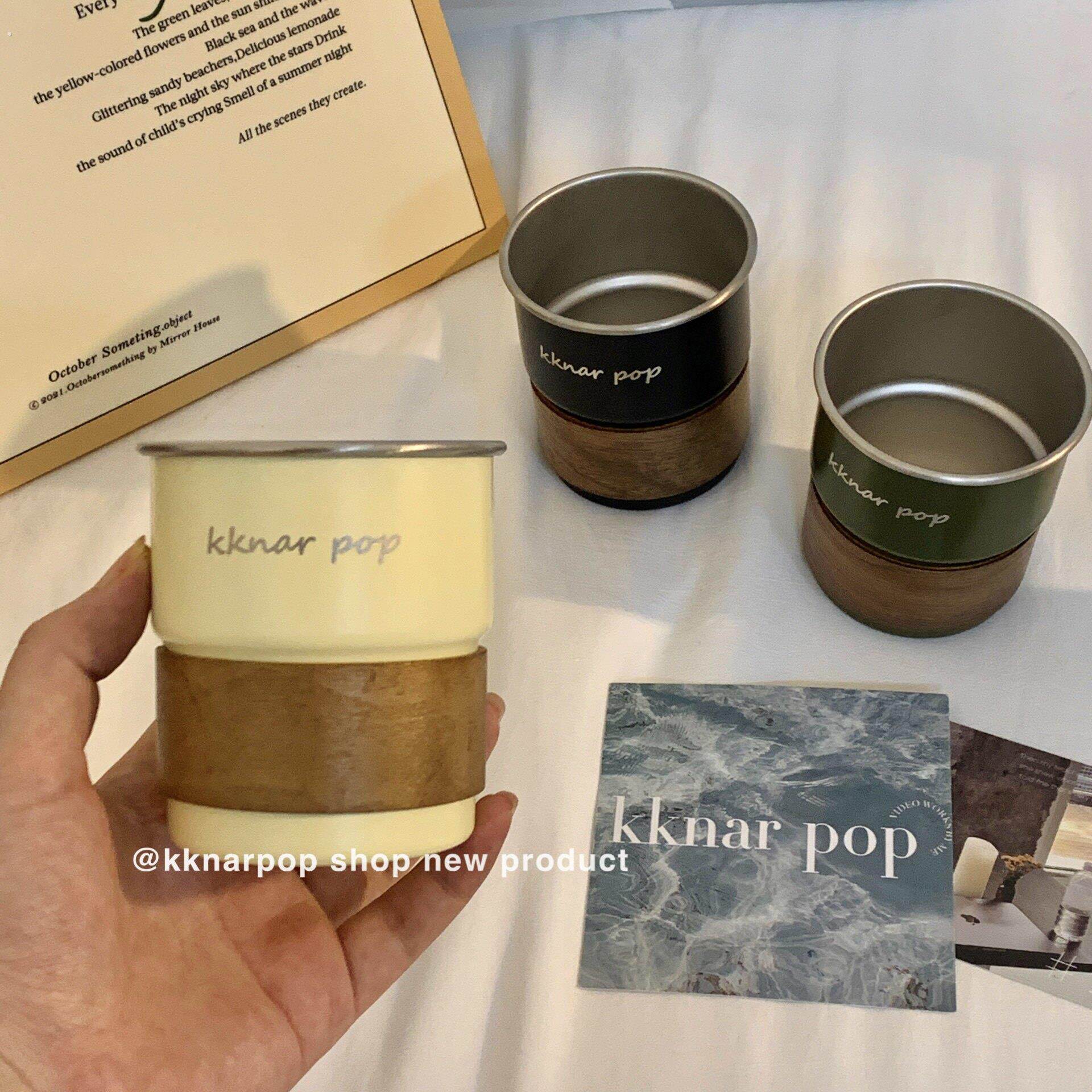 小众款漱口杯不锈钢防摔高颜值日系露营定制啤酒咖啡杯水杯情侣款