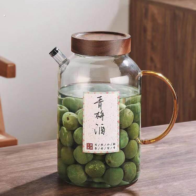 青梅杨梅高硼硅酒瓶酿酒罐空瓶密封酒坛子酒桶高档泡酒玻璃瓶专用