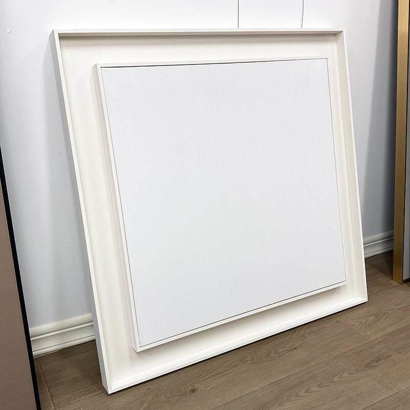 双层免装裱油画框 带画布外框亚麻油画布成品 丙烯肌理画框 定制