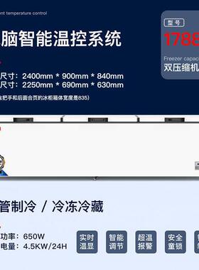 珠峰1788商用冷柜节能保鲜单温冷冻柜大容量三门家用冰箱速冻