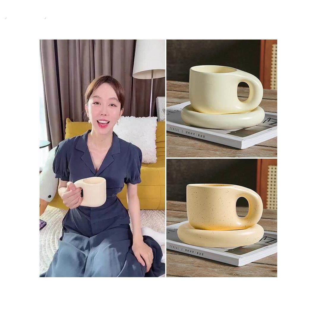 姜妍同款杯子小红书网红陶瓷胖胖杯马克杯高颜值大容量水杯大肚杯