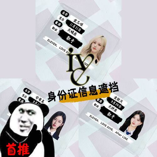 IVE学生周边防磁证件卡套