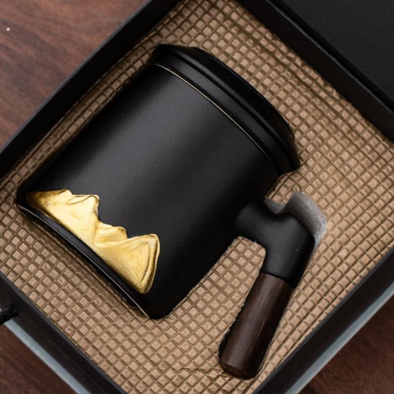 精致泡茶杯陶瓷茶水分离杯女士个人专用办公室喝茶马克杯
