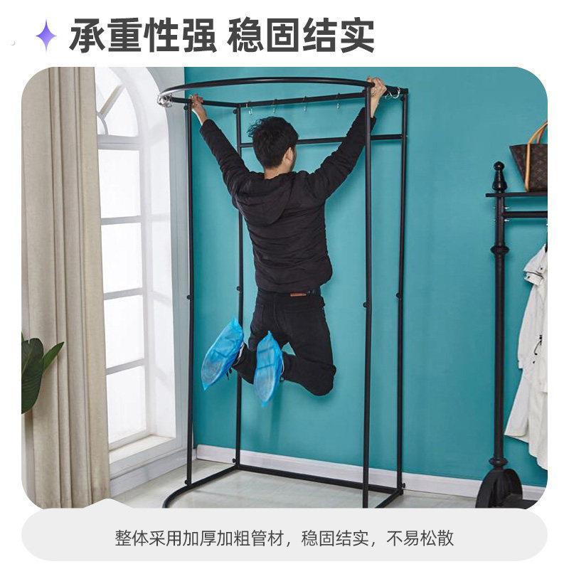 可移动试衣间轨道门帘服装店架子落地简易地摊更衣室展示架换衣间