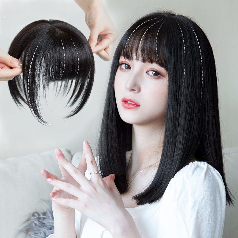 假发片女浏海片遮白发头发稀少补发块隐形自然彷真发前额头顶补发