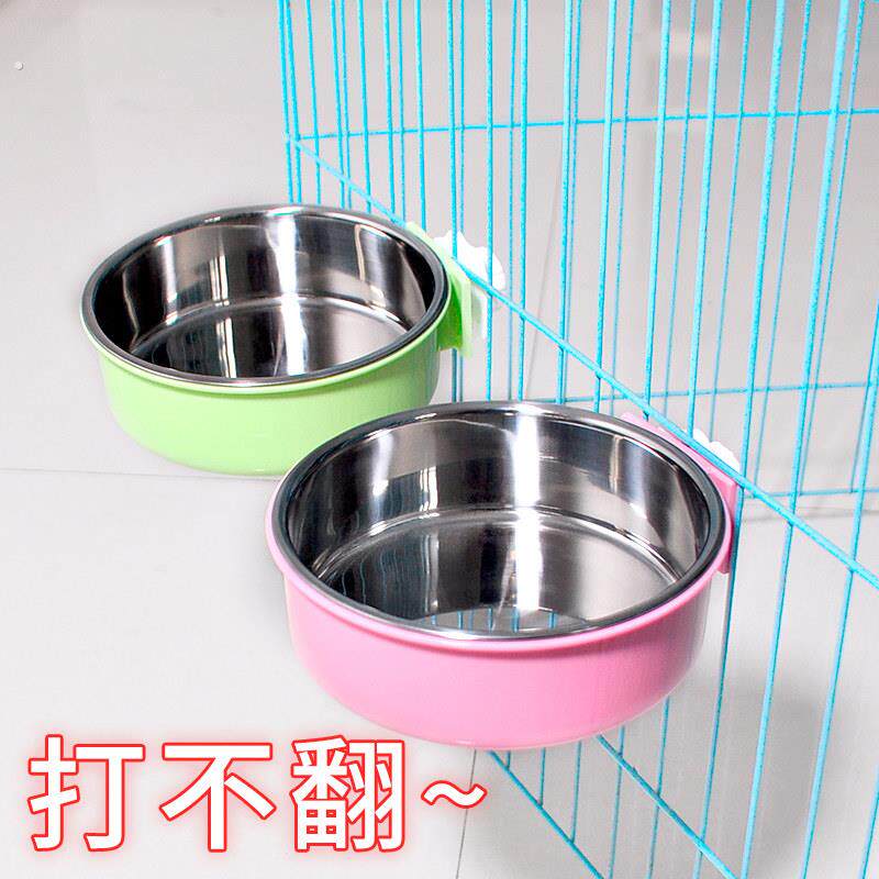 那芙猫悬挂式不锈钢挂笼碗猫碗猫食盆保护脊椎宠物猫饭碗猫咪用品