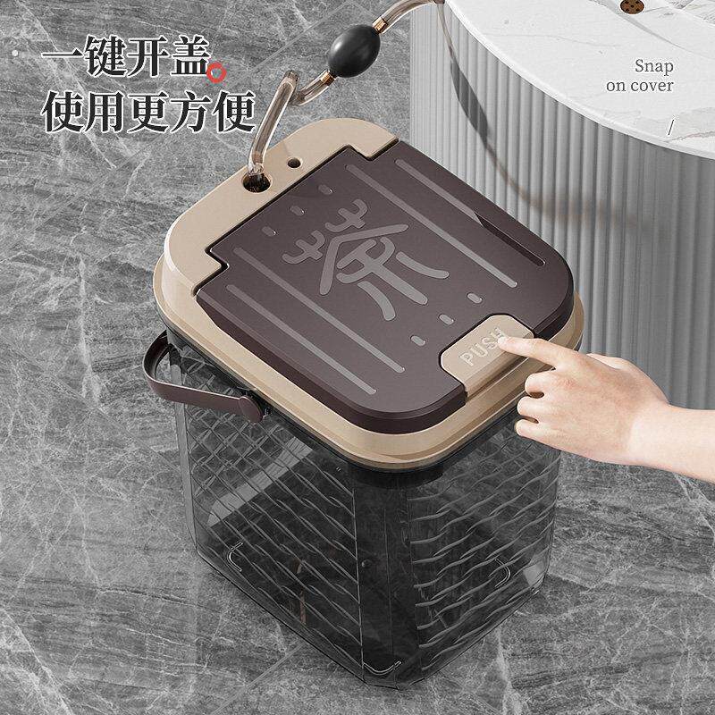 透明茶水桶废水桶高端茶具茶台接泡茶专用垃圾桶茶桌排水桶茶桶茶