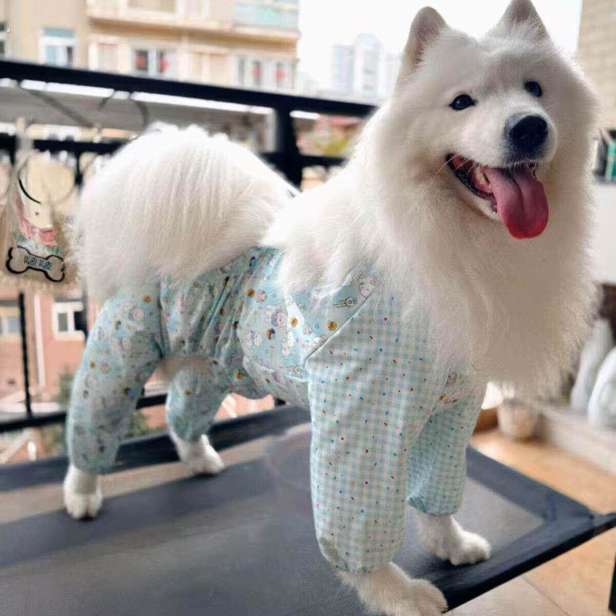 四脚防尘裤狗狗防虫衣服外出遛弯四角狗衣服宠物防护薄款护腿服