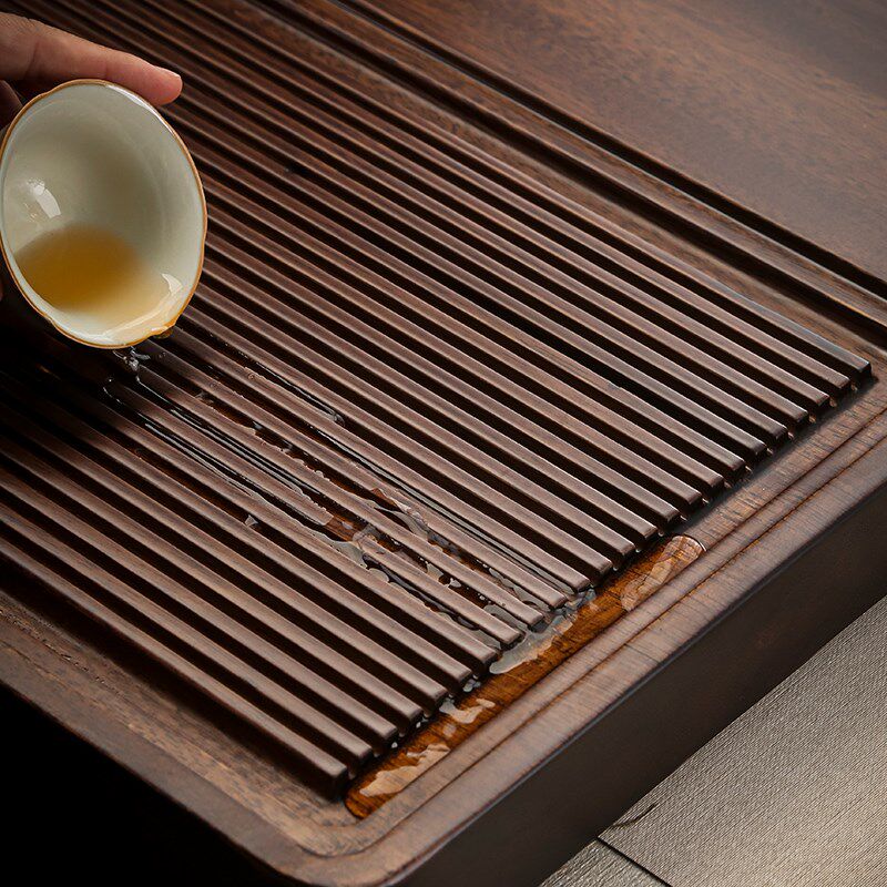 胡桃木茶盘家用实木茶托盘茶台功夫茶具套装干泡台沥水办公室轻奢