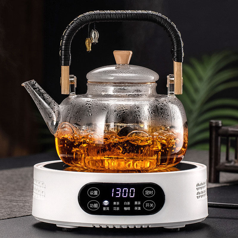 2023新款煮茶器黑晶炉玻璃泡茶烧水煮茶壶家用大容量整套茶具泡茶