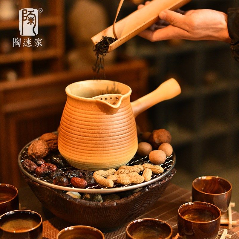 陶迷电陶炉罐罐茶套装围炉煮茶器具室内取暖烤炉煮奶茶陶瓷茶具