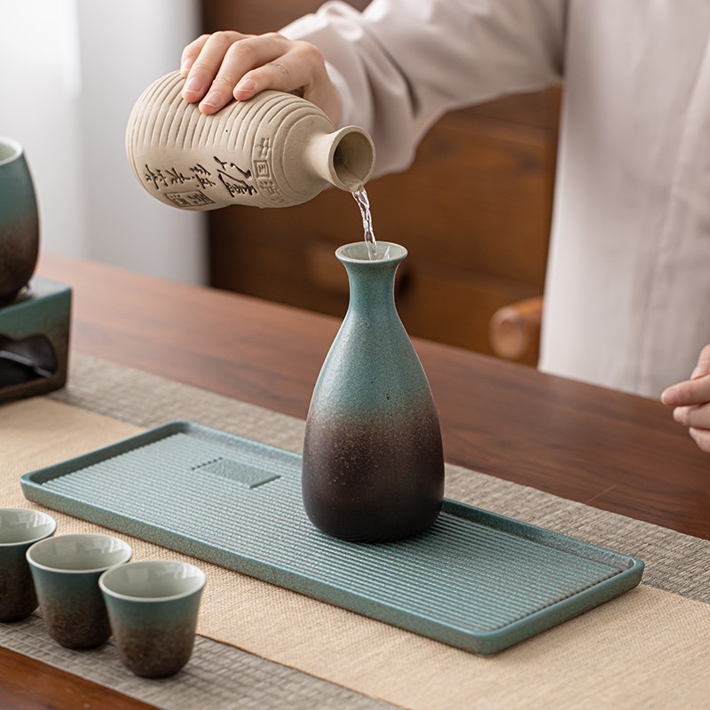 记今朝【蜡烛温酒】禅意陶瓷白酒杯套装家用中式烈酒爵杯小酒蛊