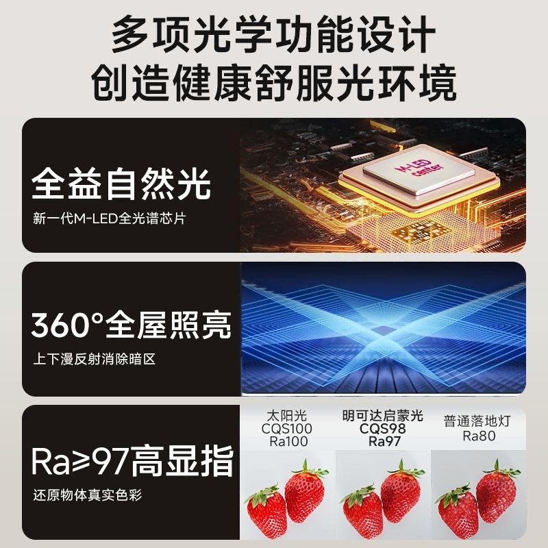 明可达台灯学习专用护眼灯学生阅读书桌写字全光谱钢琴大路灯简约