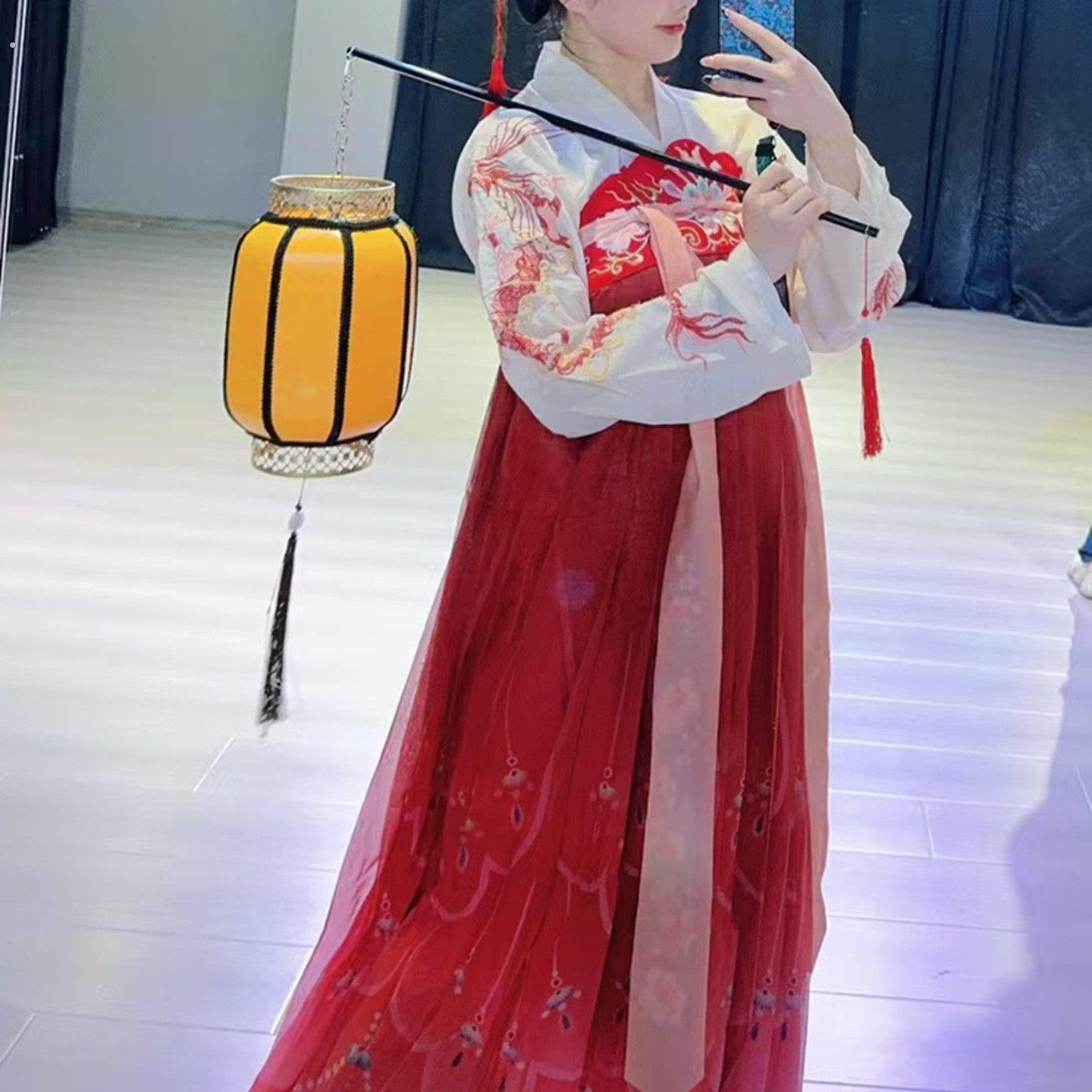 手提灯笼长安三万里古风舞蹈道具黄色手持古典舞用品舞台表演宫灯