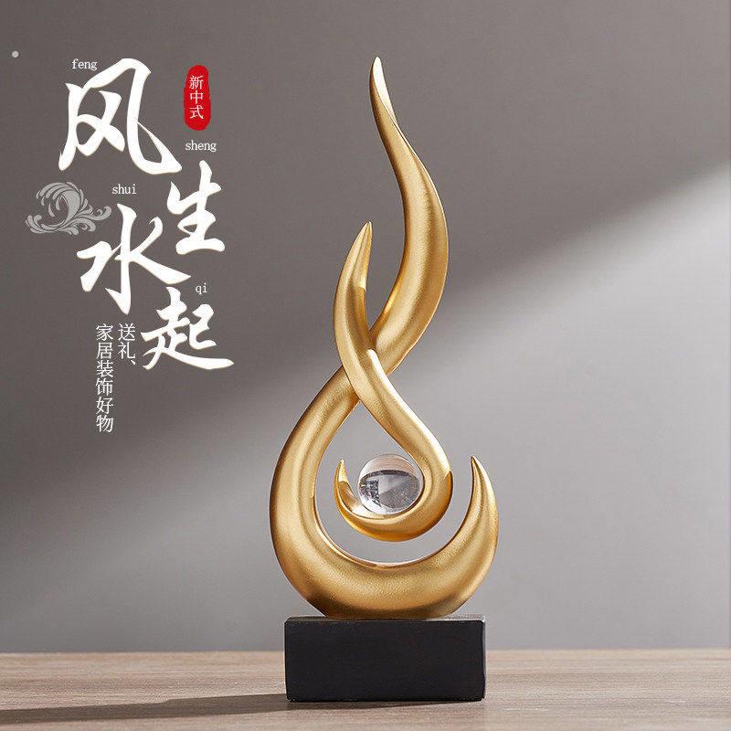 轻奢风电视柜玄关酒柜组合家居创意装饰流沙画摆件