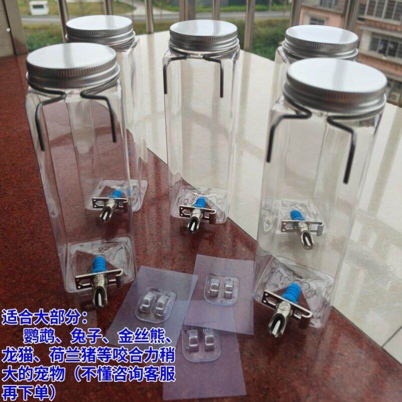 鸟用饮水器鹦鹉八哥虎皮玄风鹩哥兔子自动喝水喂水器撞针水壶用品