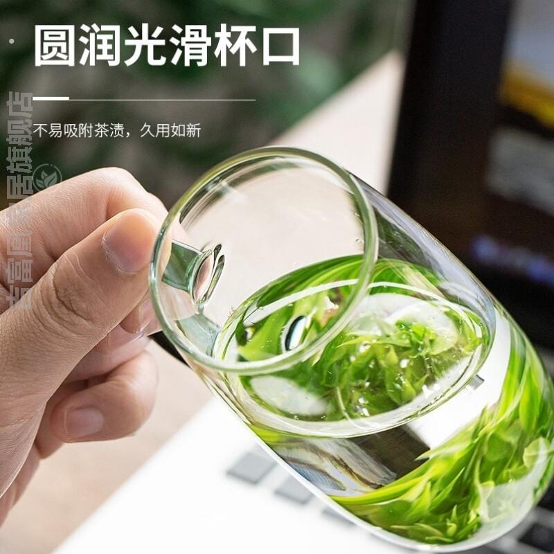 水杯男式2026新款玻璃杯加厚耐高温绿茶杯男士喝茶专用泡茶杯带把