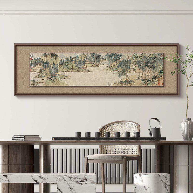 文征明浒溪草堂图新中式客厅装饰画茶室书房背景墙挂画办公室壁画