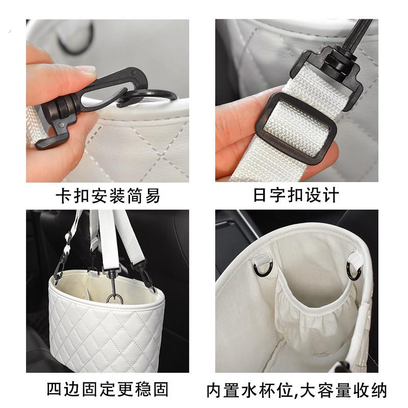 汽车椅背兔子收纳袋座椅后背挂袋车载纸巾盒后座收纳盒车内置物袋