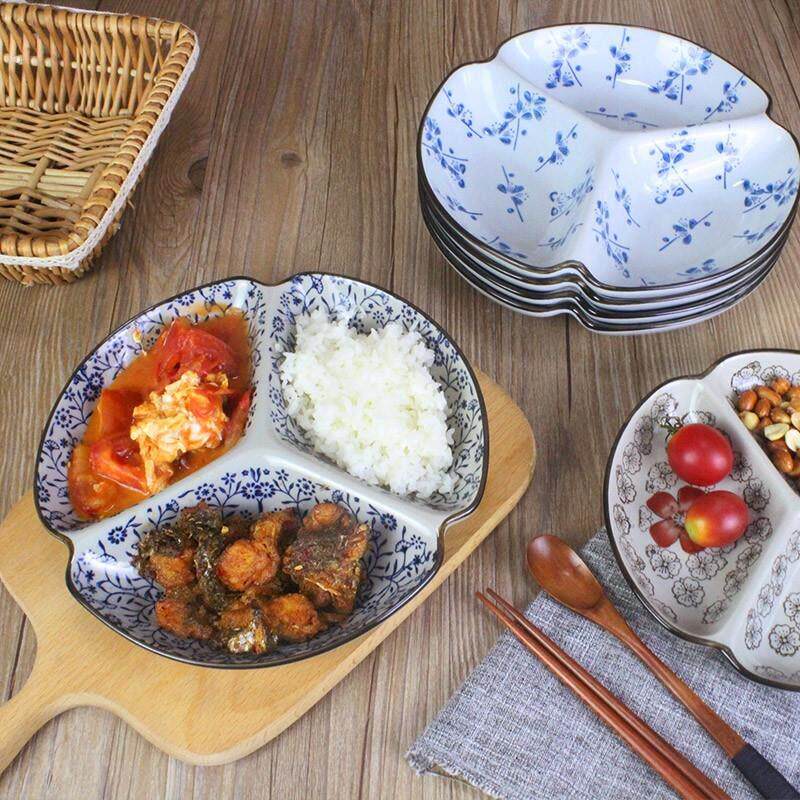 分装盘子 家用 创意网红餐具小吃食物分格分餐盘大人个性日式陶瓷