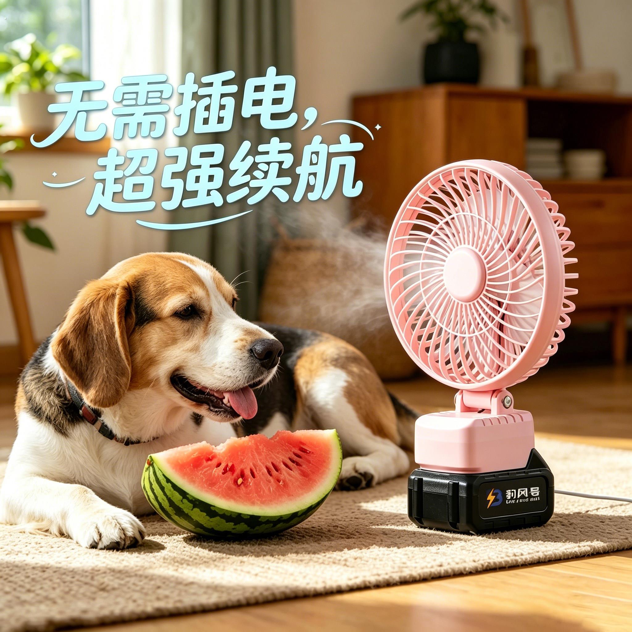 比格专用狗狗电风扇宠物风扇狗用夏天降温神器夏季空调扇小风扇日