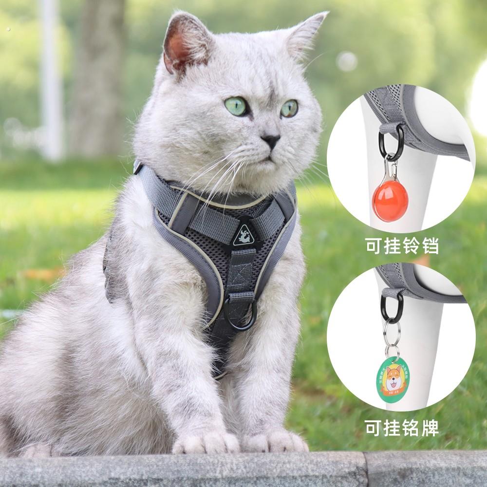 狗狗胸背通用缅因猫背带调节背心式户外出行防挣脱牵引绳