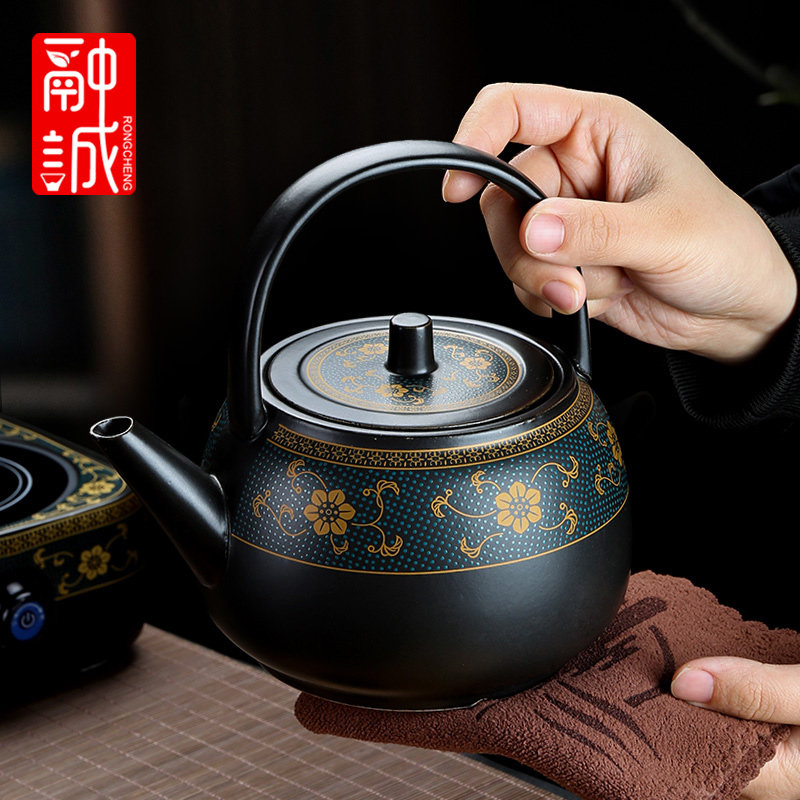 电陶炉家用全自动陶瓷茶炉小型复古烧水煮茶器大容量茶壶茶具套装