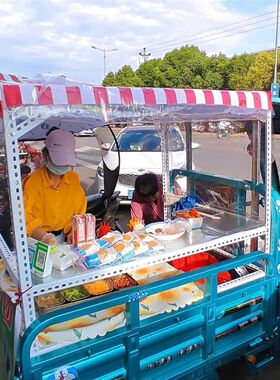 电动三轮车改造摆摊架子流动经营架子早餐赶集流动车架臭豆腐烧烤
