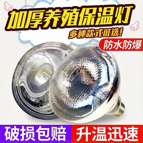 保温灯养殖场专用仔猪取暖灯兽用保温灯加厚灯泡小鸡育雏加热烤灯