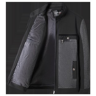 新款中年男士春装薄款夹克衫爸爸装宽松外套中老年休闲老人衣服男