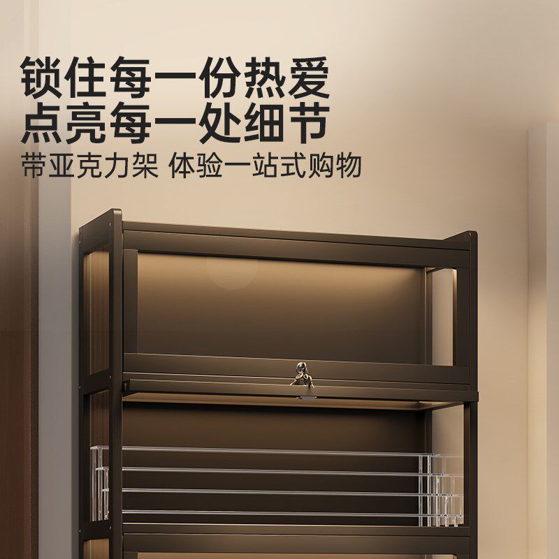 模型展示柜压克力玻璃模型玩具带锁摆件奖杯透明公仔饰品防尘柜子