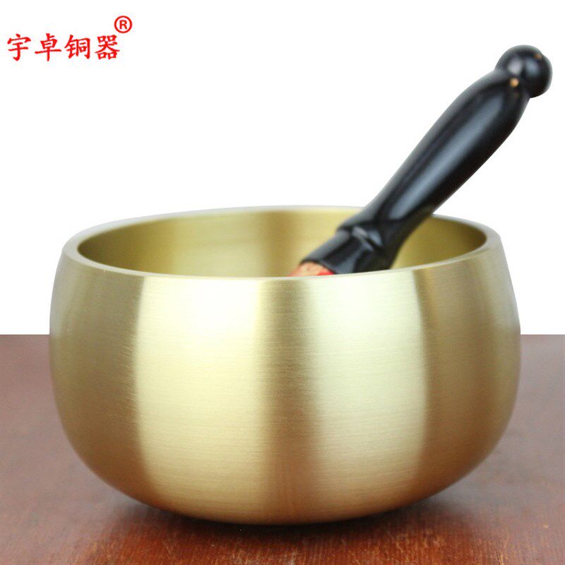宇卓铜器 纯铜磬黄铜磬铜钵用品铜罄铜庆佛音碗工艺品
