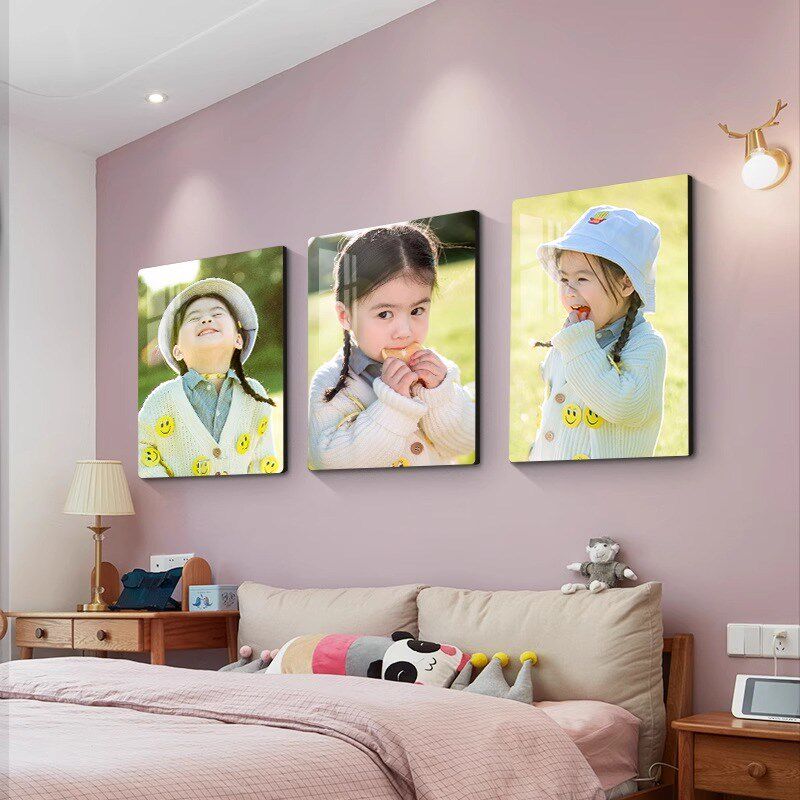 相框照片墙组合挂墙背景墙房间装饰客厅布置三联画定制挂画框卧室