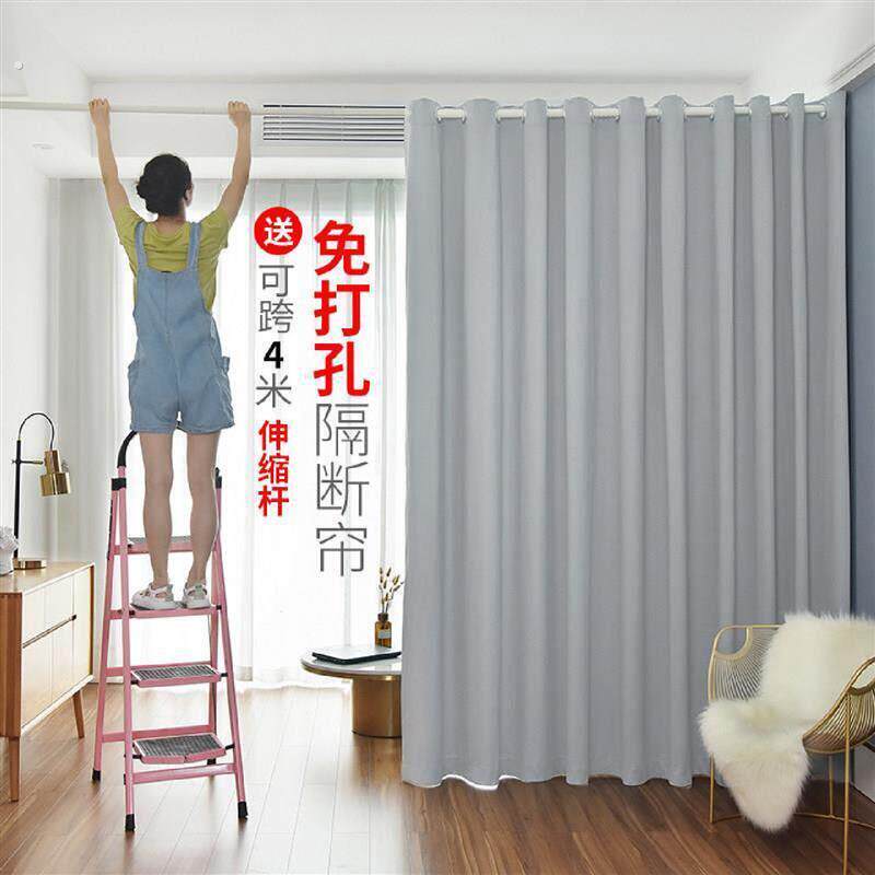 隔断窗免打孔挡风遮挡玄关帘子门帘客厅屏风窗帘美容院专用房间