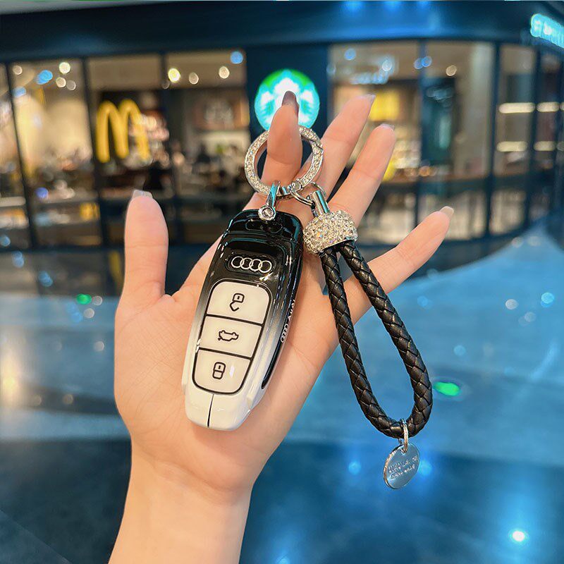奥迪新a4l钥匙套a3l/a6l/q5l/q7/q8/q3/q2l/a5/a8l壳高档女包扣