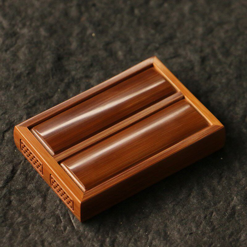 十几年老玉竹沪上老艺人纯手工精工竹制双室黄蛉盒鸣虫器具收藏竹