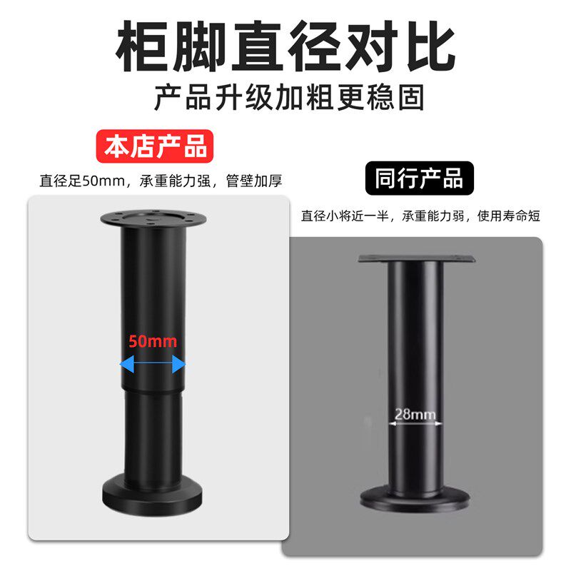 可调节支撑脚沙发桌脚茶几电视柜伸缩增高垫支架床腿家具承重柜脚