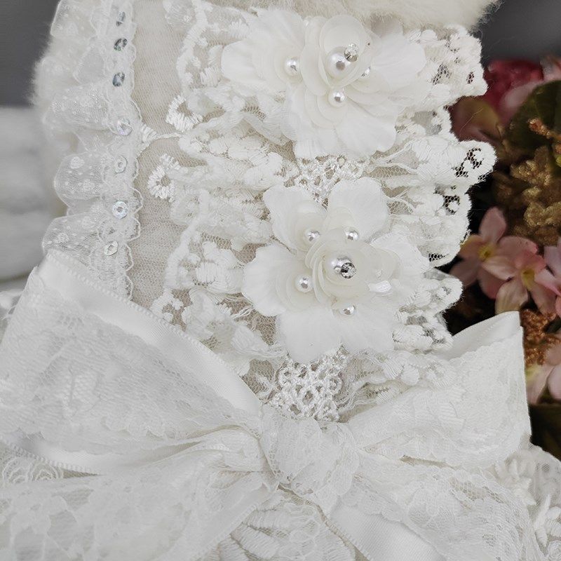 私宠手作宠物狗新款婚纱薄泰迪比熊博美约克夏结婚衣服猫咪公主裙