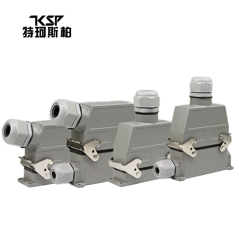 重载连接器80A矩形热流道航空插头HK-004/2-F/M工业大电流插座4芯