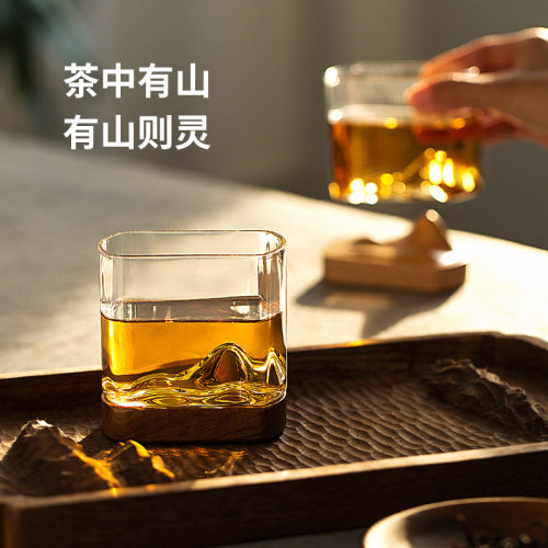 木笙玩物网红玻璃四方公道杯简约家用茶具配件分茶器日式茶道杯子